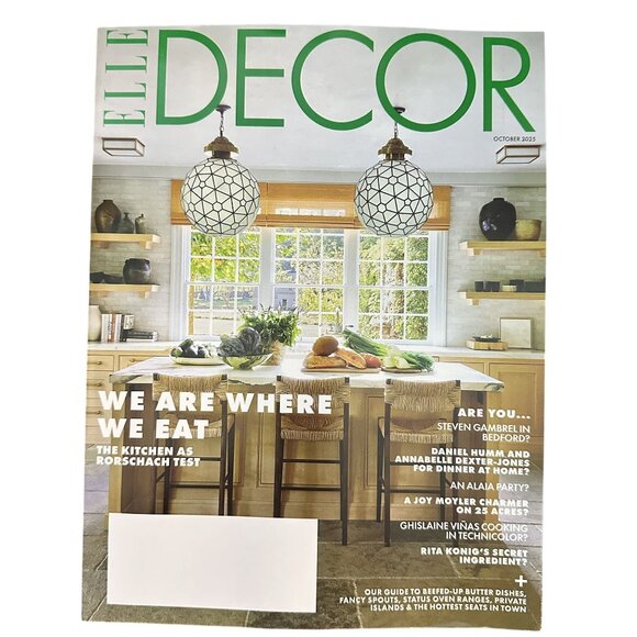 Elle Decor Magazine October 2025 We Are Where We Eat Kitchen Rorschach Test - Picture 1 of 1